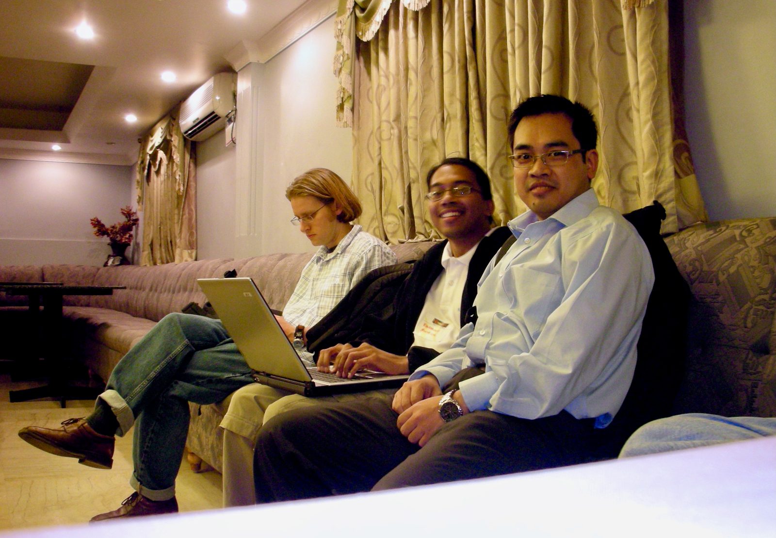 Somewhere in Bangalore, with Vikrant and someone else