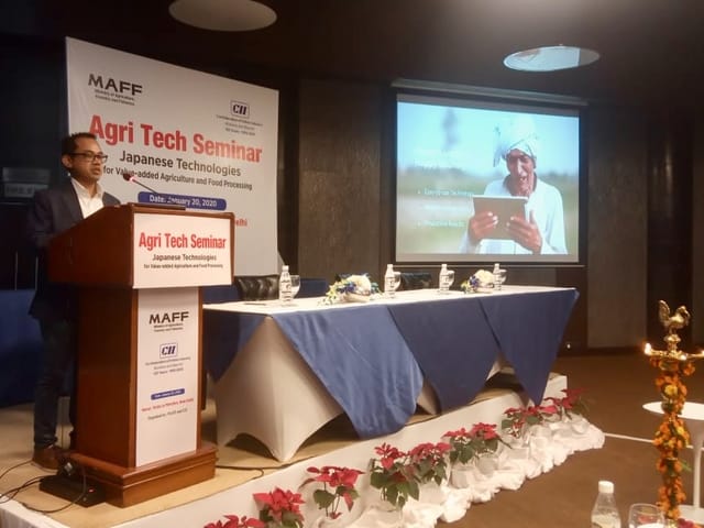 Speaking at Japan-India AgriTech Seminar, New Delhi