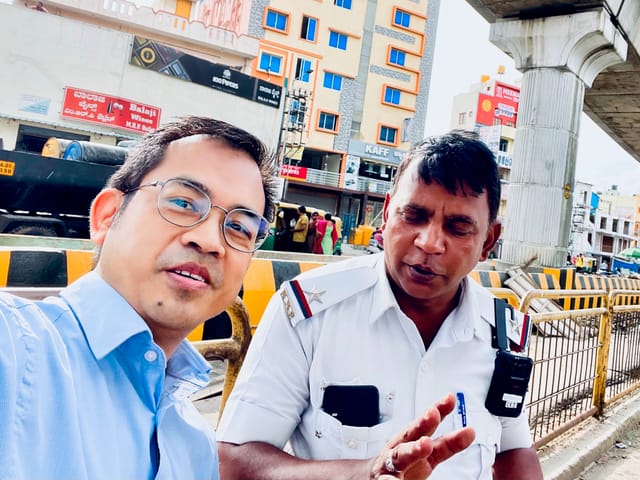 Caught by the Traffic Cop for the first time in Bangalore