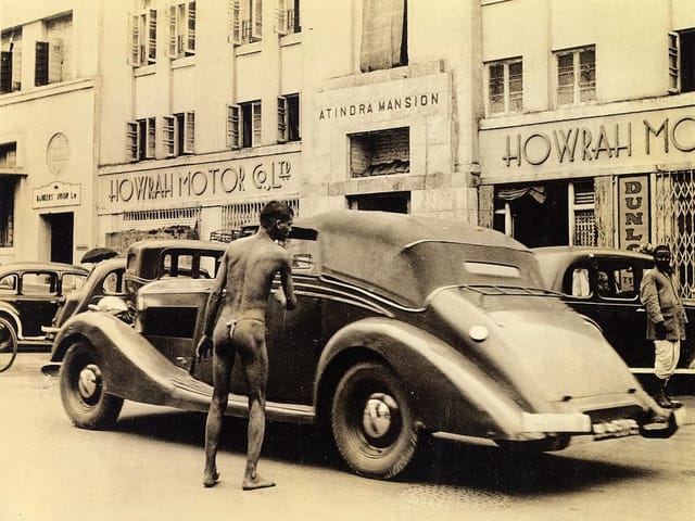 A Native Madman Roaming Naked on the Street